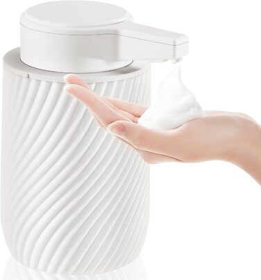 Automatic Soap Dispenser 300ml Electric Automatic Foam Soap Dispenser with Sensor, No Touch Automatic Soap Dispenser with USB Charging for Bathroom, Kitchen, Toilet White