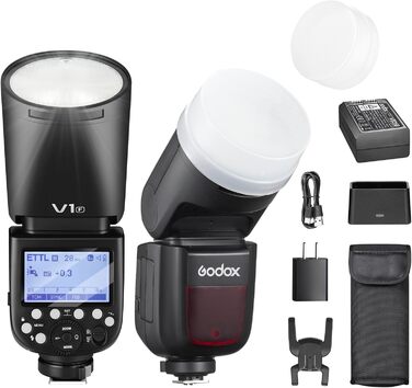 Godox Speedlite V1-F - професійний вспишка для камери Olympus з бездротовою синхронізацією 2.4G та i-TTL, 76W, HSS 1/8000