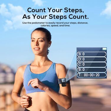 MP3 плеєр Bluetooth 5.3 16GB, Радіо, E-Book, Крокомір, Диктофон, Підтримка MicroSD до 128GB (Чорний)