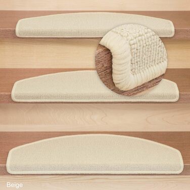 Ступінчасті килимки Rambo 15шт. для сходів, 17 кольорів (-A-Світло-бежевий-)