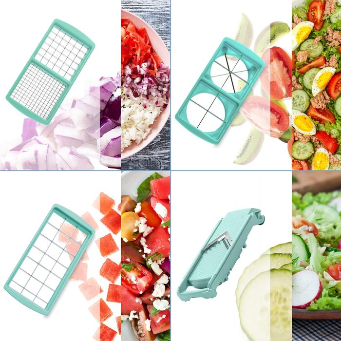 Набір для нарізки Genius Nicer Dicer Fusion, 13 частин, смарагдовий, для овочів та фруктів