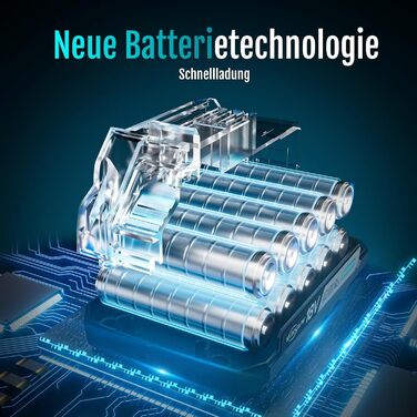 Mini акумуляторна ланцюгова пила Yardcare 6 дюймів з автоматичним змащенням, акумулятор та зарядний пристрій, для обрізки гілок та дерева