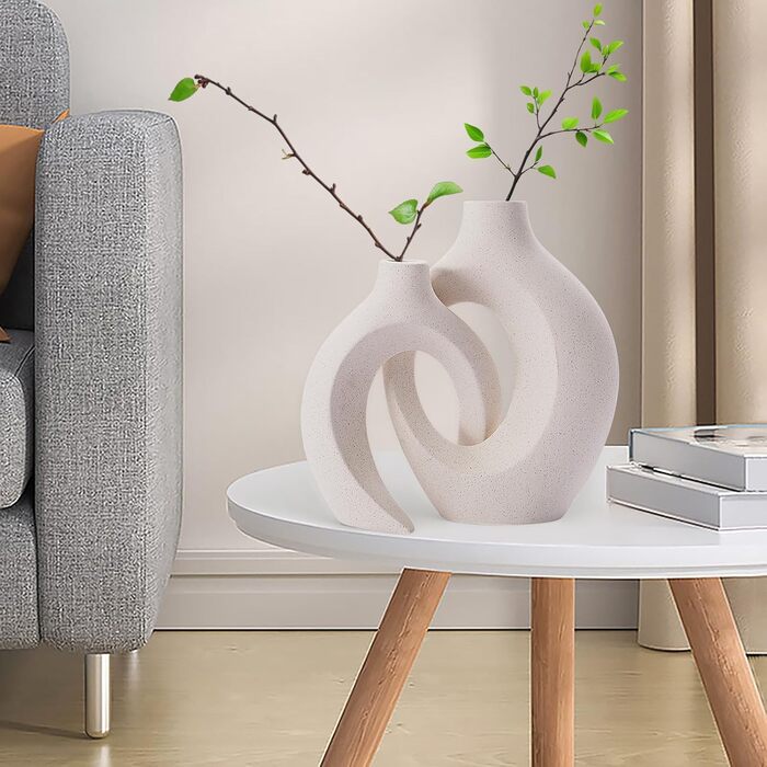 Керамічна ваза для квітів: стильна ваза в скандинавському стилі для дому, декор для вітальні та спальні