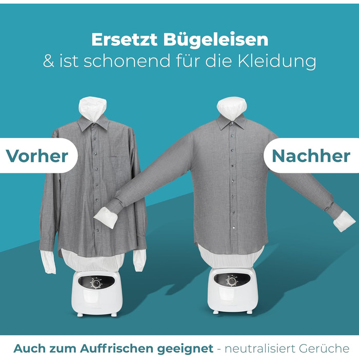 Автоматичний прасувальник сорочок ProfiCare PC-HBB 3117 | Прасувальна лялька 1400W | Швидкий та ефективний | З арома-насадкою