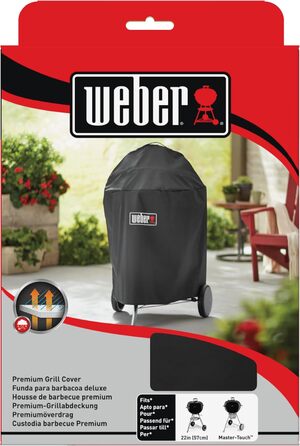Чохол для гриля Weber Premium Ø57 см, водонепроникний, захист від УФ і дощу, дихаючий, з липучками, чорний