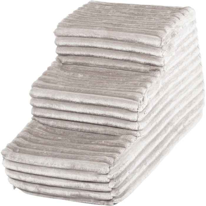 Сходинка для тварин Boutique Zoo: 30 см, 3 сходинки, для собак та котів | З м'якого велюру, для ліжка та авто