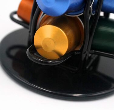 Підставка для капсул Nespresso (40 шт) XIAPIA, чорна, обертова, для зберігання кавових капсул
