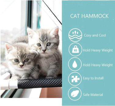 Гніздо для кота на вікно, гамак для котів, підвісна лежанка на крізь, вантажопідйомність до 10 кг