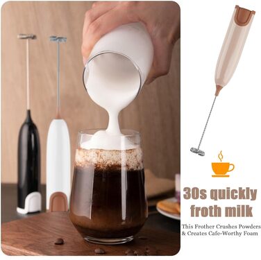 Електричний пінозмішувач Aischens для кави, лате, матча та інших напоїв (рожевий)