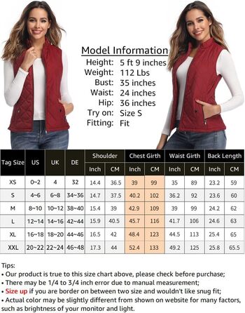 Жіноча жилетка LONGKING легка з коміром, без рукавів, червона. Ідеальна для активного відпочинку та повсякденного носіння.