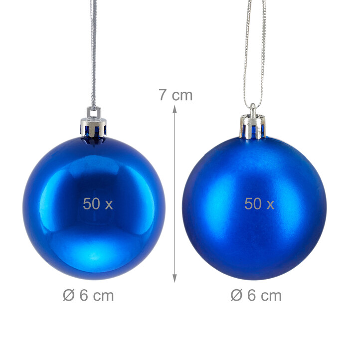Relaxdays Set of 100 Christmas Baubles
