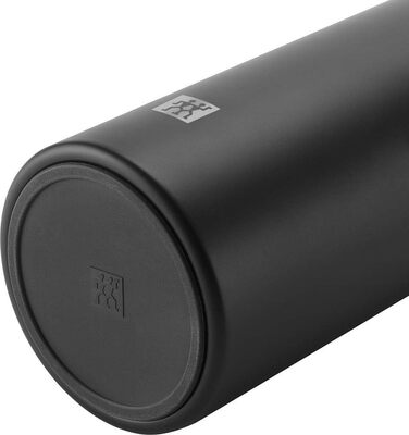 ZWILLING Thermo Insulated Flask, Integrated Cup, Thermos, Double-Walled Insulation, 1 L, Height: 28.1 cm, Black, small