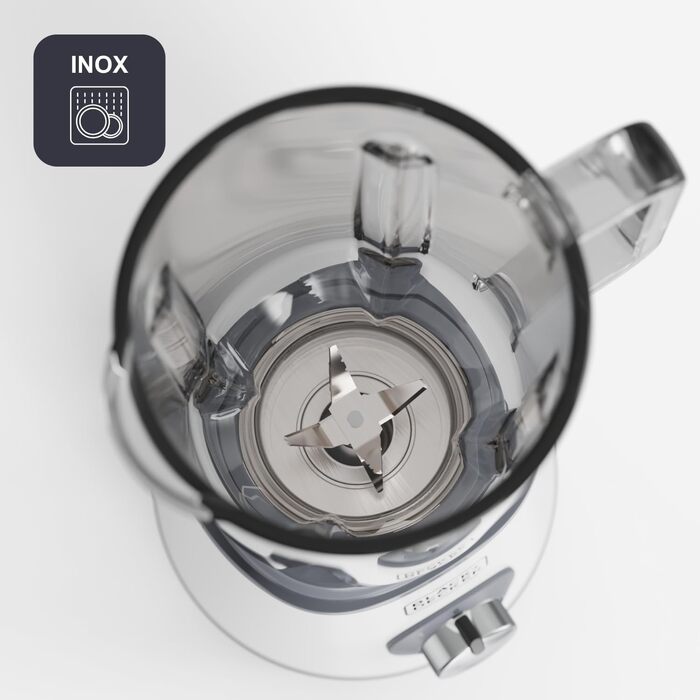 Black+Decker 2200W Stand Mixer with Glass Bowl - 2.2L, 8 Speeds, 6 Stainless Steel Blades, Ice Crush & Smoothie Function, LED Display, Safety System