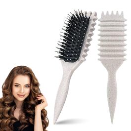 Щітка для кучерявого волосся Lockenbürste: формування локонів та об'ємне укладання (світло-бежева)