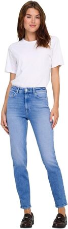 Жіночі джинси прямого крою ONLY ONLEMILY, висока талія, блакитний денім, 33W/32L