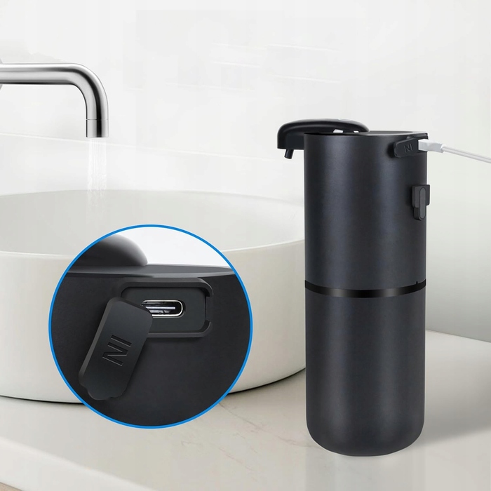 Безконтактний підлоговий дозатор для мила Bedee, 380 мл, чорний