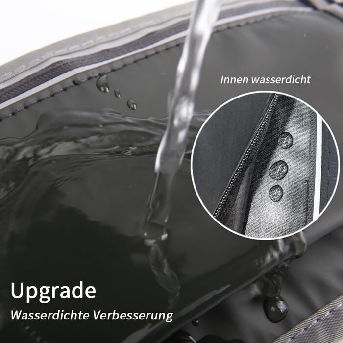 Пояс для бігу з водонепроникним регульованим гумовим ремінцем, піткостійкі кишені на стегнах великої місткості, ідеально підходить для бігу та активного відпочинку (New Schwarz)