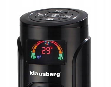 Колонний вентилятор Klausberg, чорний, 120 см, 55 Вт, з пультом керування та LED-індикацією