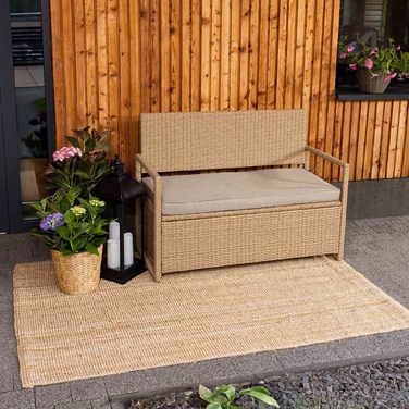 Садова лава зі сховищем Di Volio Verbana DV-103GB, бежева, 119x57x87 см