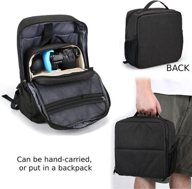 Чохол-вставка для камери BAIGIO з м'якою підкладкою, захисний, для об'єктивів та фотообладнання Sony, Canon, Nikon (чорний)