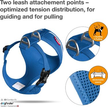 Шлейка для собак Air-Mesh, XL, блакитна