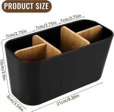 Підставка для зубних щіток з дерев'яними перегородками, електрична, для зубних щіток та 5 слотів, універсальна, для ванної кімнати