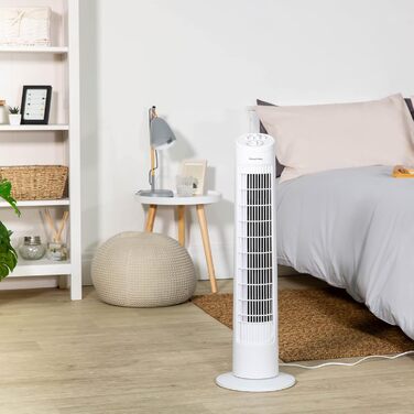 Турбовентилятор Russell Hobbs RHTF2921: 74 см, 3 швидкості, таймер, для дому та офісу, білий