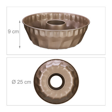 Relaxdays Bundt Cake Pan in Beige