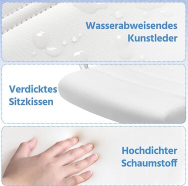 Офісне крісло Yaheetech: ергономічне, з підлокітниками, поворотне, до 130 кг, біле