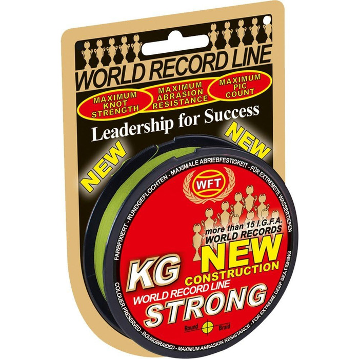 Плетена рибальська волосінь WFT KG Strong 300м 0,25мм 39кг для морської риболовлі