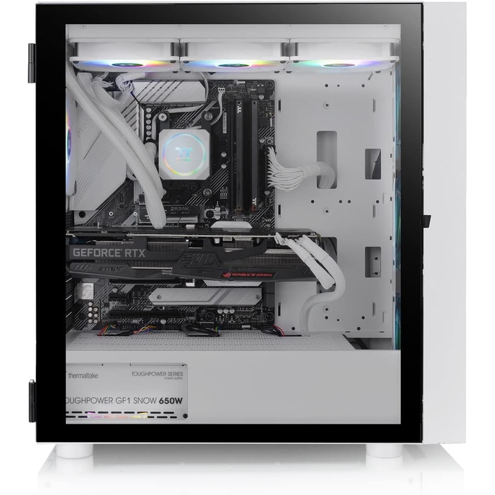 Корпус Thermaltake TG RGB ATX з темперованим склом | 120мм вентилятор | Чорний (H570 ARGB, Snow)
