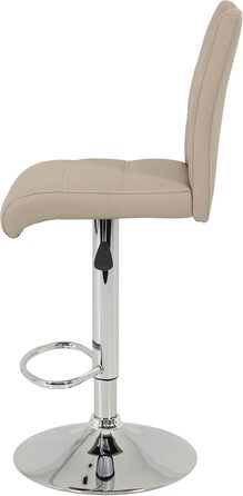 Hela Bar Stools - Miranda Bistro Stools, Faux Leather with Trumpet Base, Adjustable Height, 360° Swivel, 60-82cm (Cappuccino, 2-Pack)