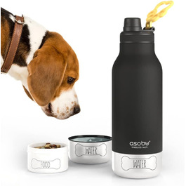ASOBU Dog Bowl Buddy - миска для собак з нержавіючої сталі, чорна