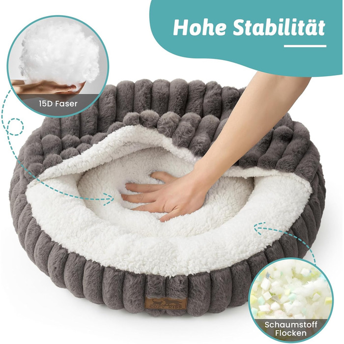 Кігтеточка-лежанка для котів та маленьких собак, кругла, з ковдрою, антистресова, сірого кольору, 89x89x18 см