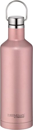 Термокава THERMOcafé TC Traveler Bottle 0.5л: термофляга з нержавіючої сталі, 12 годин гаряче & 24 години холодне, герметична, з ручкою, ізольована, 500 мл, Rose Gold