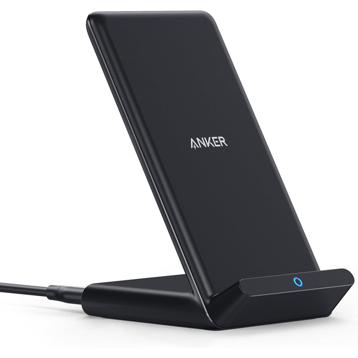 Бездротова зарядка Anker 313 Qi, сумісна з iPhone 16/15/15 Pro/15 Pro Max, SE (2020), 13/13 Pro/13 Pro Max, XR, Galaxy S22, 10W, чорний (без адаптера живлення)