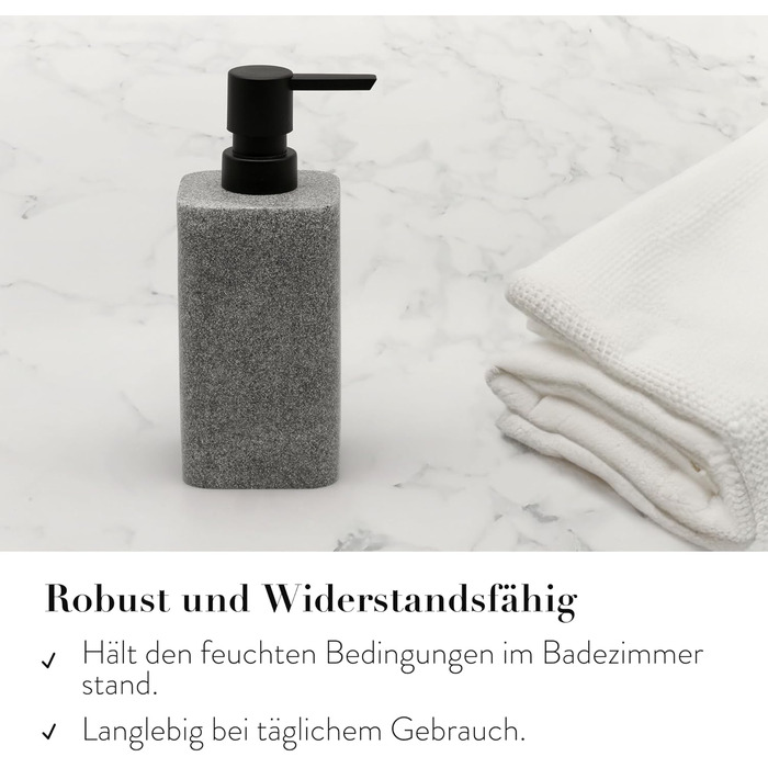Набір для ванної кімнати ZCCZ – 4 предмети: тримач для зубних щіток, дозатор мила, мильниця та стакан для зубних щіток. Елегаторне зберігання косметики та декор з ефектом мармуру, білий колір (сірий мармур)