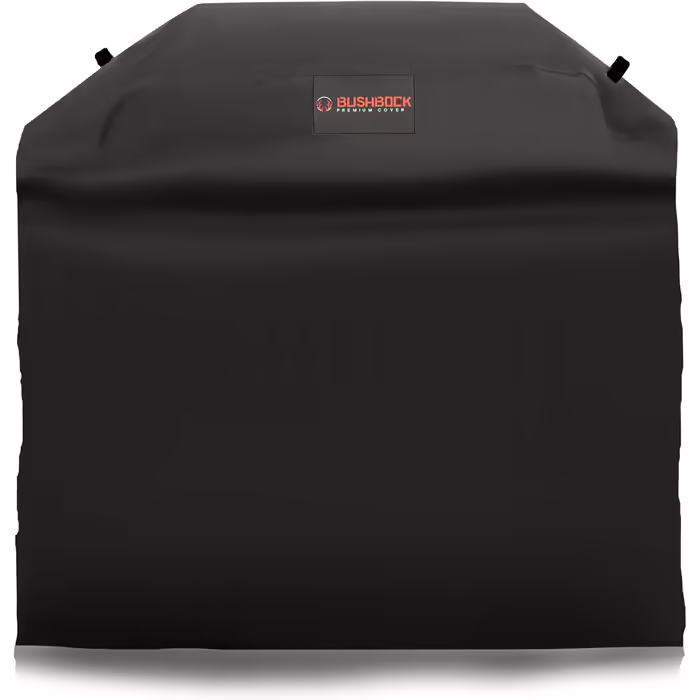 BUSHBOCK® Premium Grill Cover, e.g. for Weber Genesis 300 Series, Genesis II Series, Enders, Rössle, weatherproof 147 x 70 x 115 cm, Grill Cover for Gas Grill (L, Black)