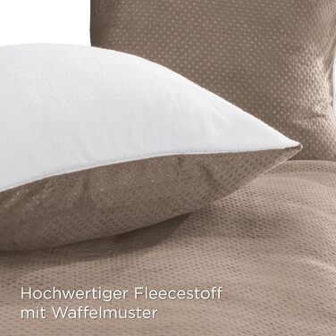 BEDSURE Комплект постільної білизни: тепла флісова ковдра 155x220 см та 2 наволочки 80x80 см, комплект для двоспального ліжка, колір хакі