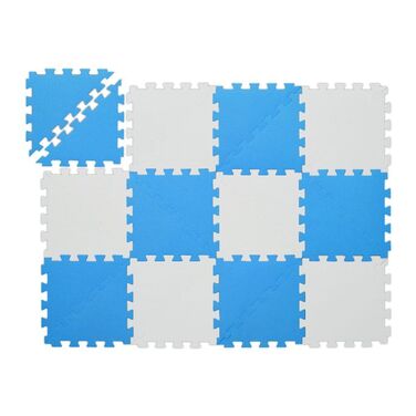Relaxdays Puzzle Mat Blue and White