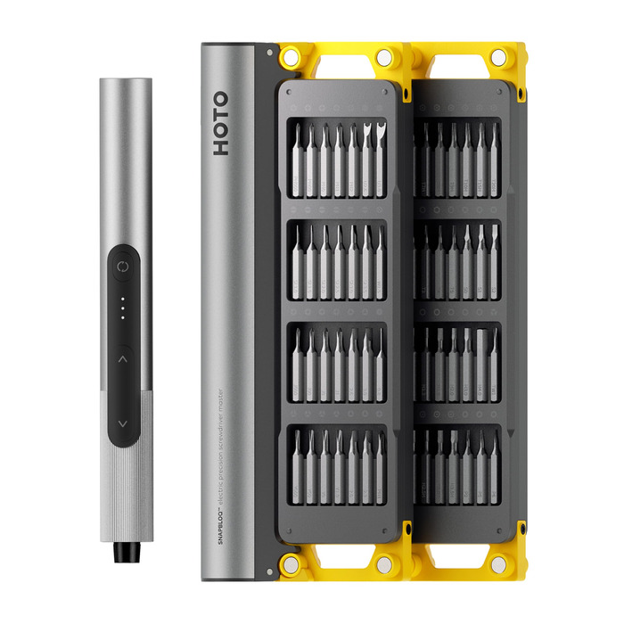 HOTO SNAPBLOQ™ S-A01 Міні набір електричних викруток, прецизійний набір з магнітом, 3 режими моменту, для ремонту телефонів, ноутбуків, окулярів та годинників