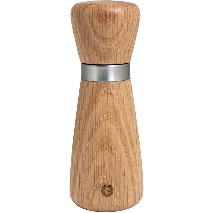 Crushgrind Kyoto Spice Grinder with Ceramic Grinder | Salt and Pepper Grinder with Adjustable Grind Setting for Coarse Salt | Herb Grinder made from High-Quality, Sustainable Materials (170 mm, Natural Oak)