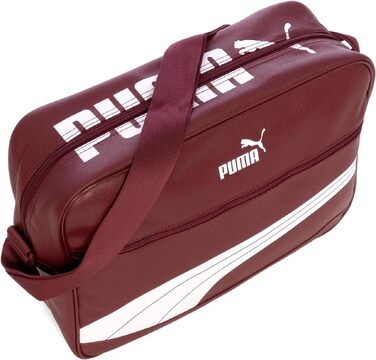 Сумка-месенджер PUMA Campus Reporter Retro унісекс, бордова з білим