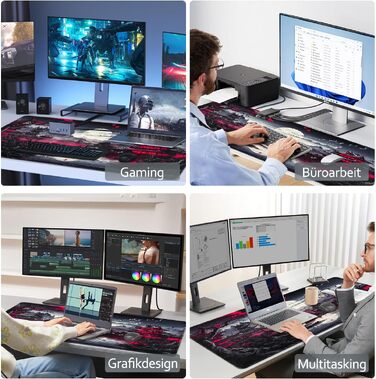 Ігровий килимок для миші Zindoo Gaming XXL 900x400 мм з топографічним візерунком (Місяць та Пагода)