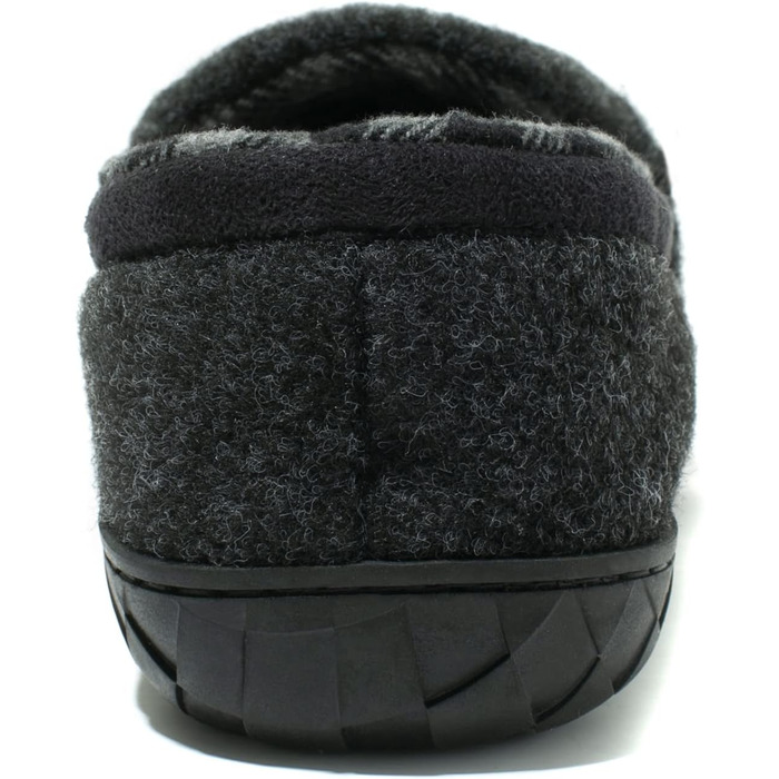 Домашні тапочки NewDenBer для чоловіків, мокасини з піною пам'яті, теплі та зручні, з неслизькою гумовою підошвою (43 EU, 1 Темний сірий)