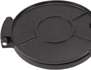 Пресс для тортилій з алюмінієвого сплаву, ручний, для приготування тако, патоконів, тортилій, роті, піци (20 см, чорний)