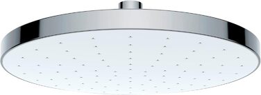 WENKO Showerhead Automatic Cleaning - Anti-Limescale Universal Showerhead with Automatic Cleaning System, Plastic (ABS), 22.5 x 22.5 cm, Silver Glossy, Chrome, 24000100