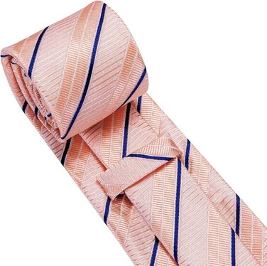 Краватка чоловіча Dubulle з квітковим візерунком Paisley, шовкова краватка, в смужку, комплект з нагрудною хустинкою для весілля та бізнесу (B Рожевий)