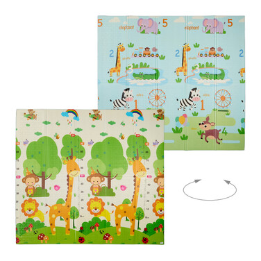 Relaxdays Foldable Play Mat - Animals