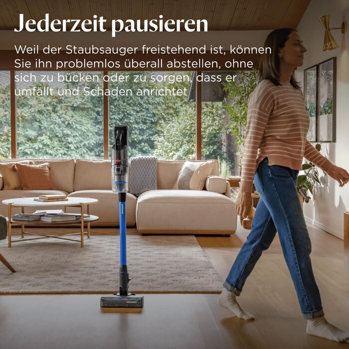 Бездротовий пилосос Bissell PowerClean FurGuard з акумулятором, 280W, самоочисна щітка, світло FurFinder, HEPA-фільтр, акумулятор 2500 mAh, час роботи 50 хв, щітка FurGuard 4091N для видалення шерсті тварин